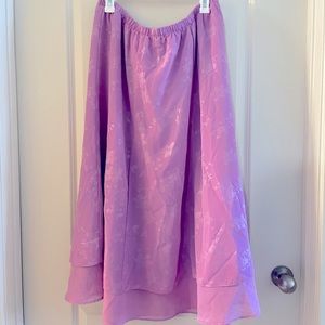 Vintage Suzanne Somers Multi Layer Lavender Midi Skirt